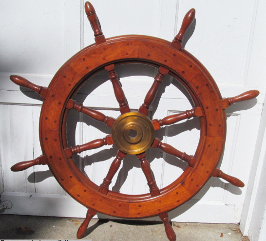 circa 1900 antique ship s wheel, home decor