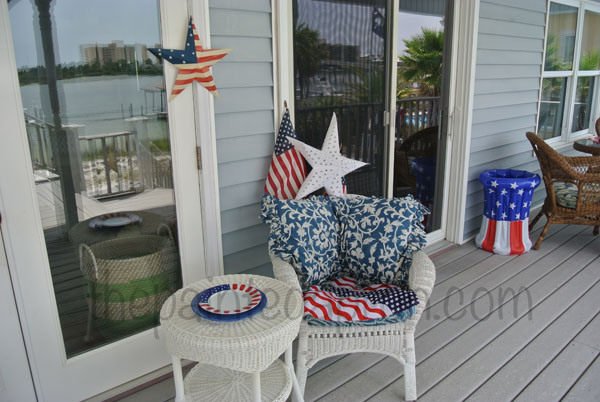 the fan favorites from make it pretty monday, crafts, curb appeal, home decor, patriotic decor ideas, seasonal holiday decor, shabby chic, Festive Patriotic Decor on the Porch from