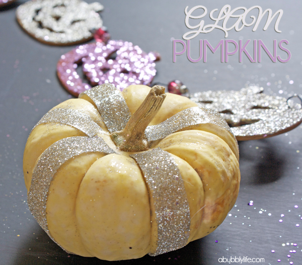 halloween glitter pumpkins, crafts, halloween decorations, seasonal holiday decor, Stripes
