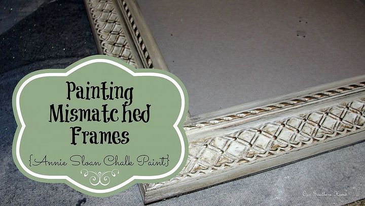 painting mismatched picture frames with annie sloan chalk paint, chalk paint, home decor, painting, Tell us about this photo
