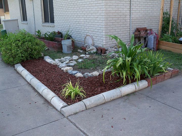 meu jardim barato e com pouco espao para os moradores de um apartamento, Fronteira quase pronta