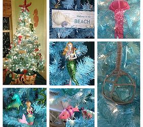 coastal christmas trees beach christmas trees reader submissions, seasonal holiday d cor, Sharon Melton s beautiful under the sea mermaid Christmas tree in Palm Coast FL Sharon keeps a traditional tree downstairs in the living room and this one she decorated for their guest room