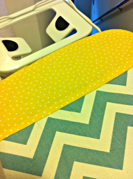 scrap fabric ironing board makeover, crafts, laundry rooms
