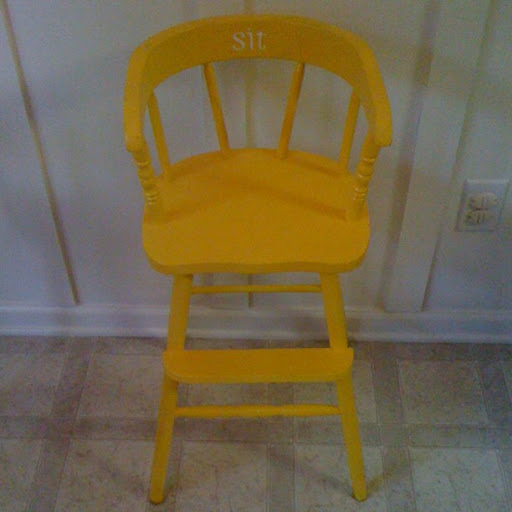 toddler chair makeover, painted furniture