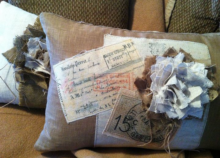 shabby french pillows, crafts, home decor, Transfers from The Graphics Fairy