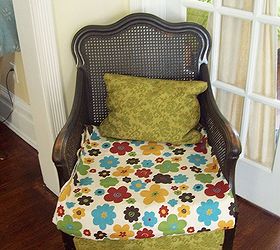 advice on re upholstering, painted furniture, reupholster, Flower power