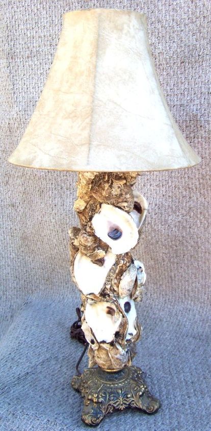 lmpada de concha de ostra, Oyster Shell Lamp Feito m o com amor do Backwater Studio Waveland Mississippi