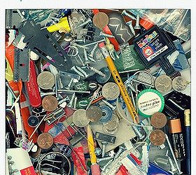 beating your junk drawer in 4 steps, cleaning tips, Step 1 Empty the contents of your junk drawer on the floor and start tossing away everything belongs to the garbage like old cinema tickets dead batteries an expired pack of gum and useless grocery invoices that belong to the last