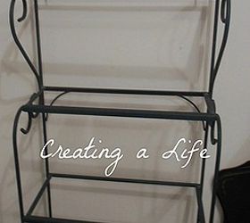 kitchen rack from found items, home decor, kitchen design, repurposing upcycling, Curbside baker s rack with no shelves