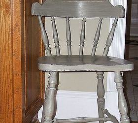 color washing chairs with chalk paint, chalk paint, painted furniture, The chateau Gray chair received a color wash of Country Gray