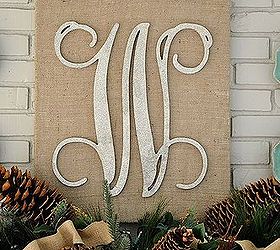 dixie delights glittered monogram canvas diy, crafts, seasonal holiday decor, Dixie Delights monogrammed canvas