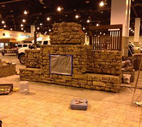 birth of a denver garden and home show garden, flowers, gardening, outdoor living, ponds water features, The outdoor kitchen will have a beautiful fireplace at Colorado Convention Center