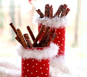 who would have thought to use a pringle can for that, crafts, repurposing upcycling, use for homemade candy coated pretzel sticks