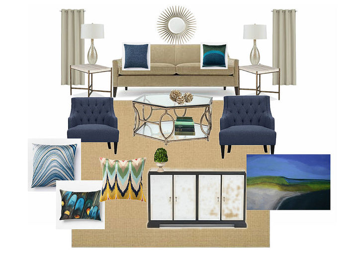 glamorous living room inspiration board, home decor, living room ideas