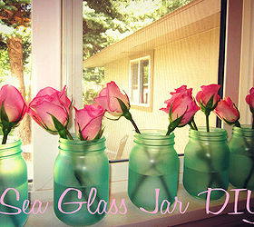 sea glass jar diy, crafts, mason jars