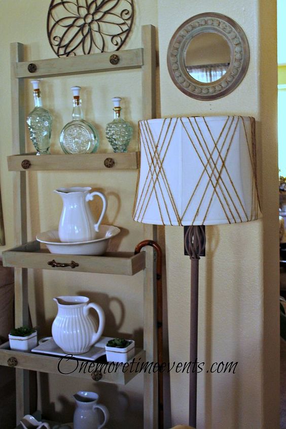 natural jute twine designed lamp shade, crafts, home decor, living room ideas, Creating a designer lamp shade with Natural Jute Twine