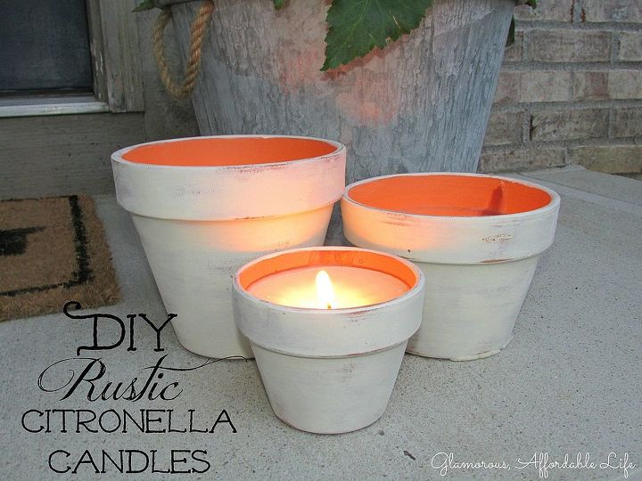 diy rustic citronella candles, crafts, outdoor living