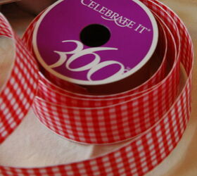 gifts from the coop just in time for easter, crafts, Red and white gingham wired ribbon