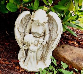 angels and blooms in the front yard, flowers, gardening, Another clearance angel