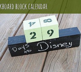 chalkboard block calendar, chalkboard paint, crafts