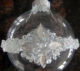 easy how to beaded glass ornaments, crafts, seasonal holiday decor, You can add any style or color of embellishments Your choice is unlimited The results are simply gorgeous