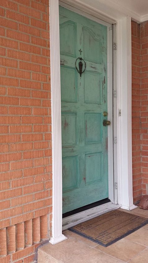 patina front door with annie sloane chalk paint on outside, chalk paint, doors, painting