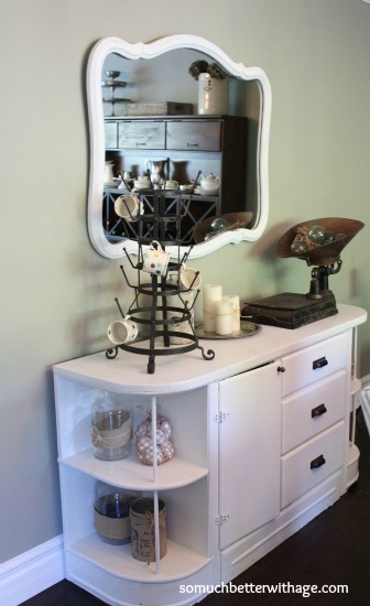 flea market mirror, chalk paint, home decor, painting, Lovely in my dining room