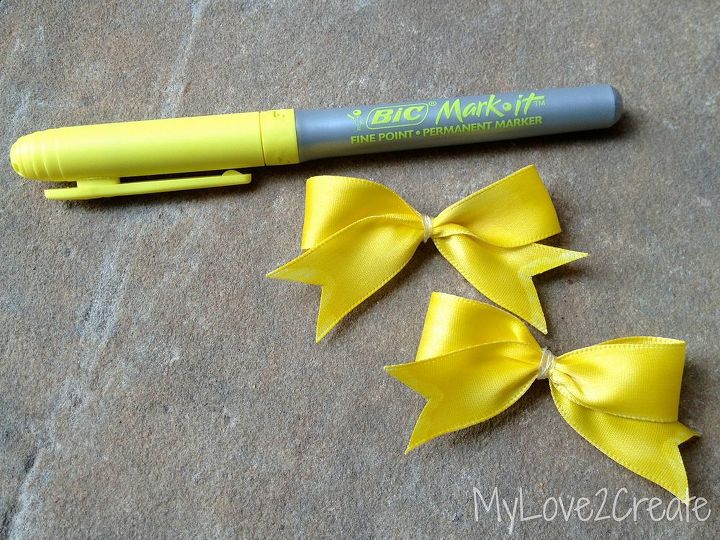 ribbon of a different color, crafts, Now you have a cute ribbon in the color you want