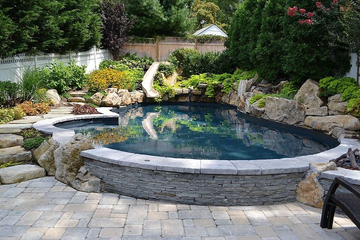 long island pool and spa awards just announced deck and patio company is honored, outdoor living, patio, ponds water features, pool designs, spas, Vinyl Freeform Gold True Blue Pools and Deck and Patio Company