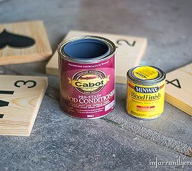 diy scrabble tiles, crafts, woodworking projects, 4 Stain it the color of your choice