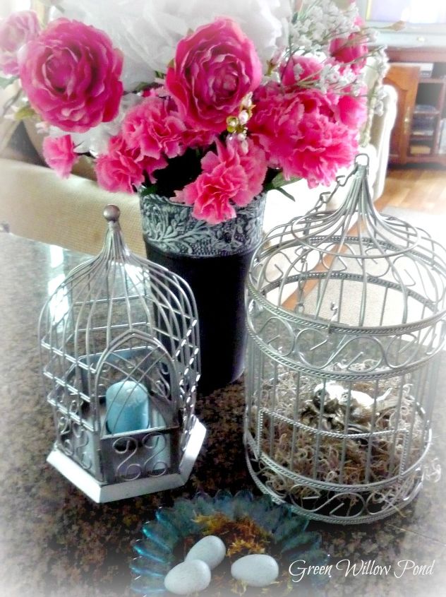 bird cage cloches, home decor, repurposing upcycling, Birdcages used as cloches