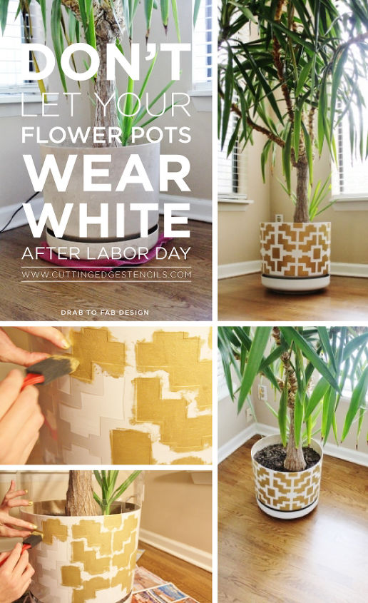 don t let your flower pots wear white after labor day, crafts, painting