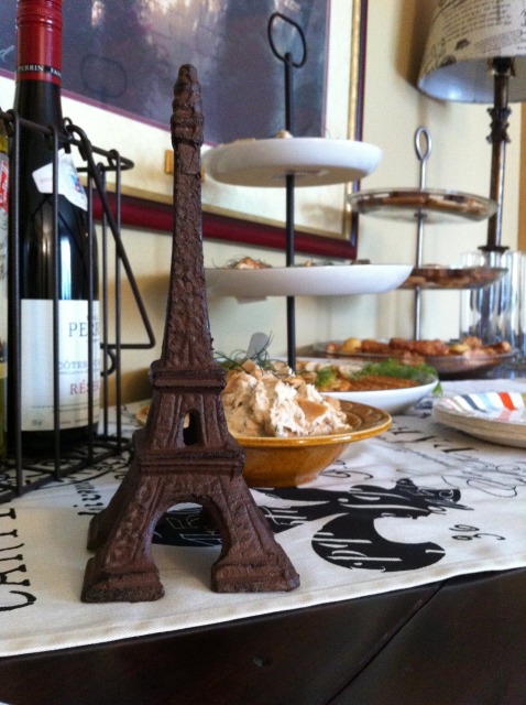 paris girls night in, home decor, Little touches of France here and there