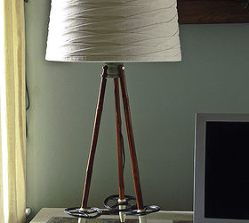 ski pole table lamp, home decor, lighting, repurposing upcycling