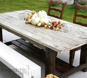 the trick to making new wood look old and weathered, diy, how to, painted furniture, rustic furniture, woodworking projects, This weathered top completed the look of the table and was just the warn grey look I was going for
