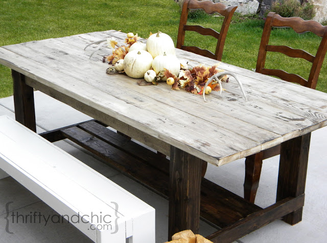the trick to making new wood look old and weathered, diy, how to, painted furniture, rustic furniture, woodworking projects, This weathered top completed the look of the table and was just the warn grey look I was going for