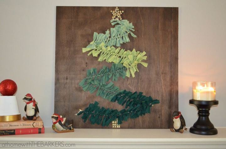 diy holiday tree wall art, crafts, seasonal holiday decor