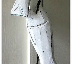distressed wooden hanging fish, home decor