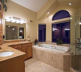 Bay window helps makes this bathroom remodel extra special!