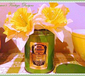 a yellow and green spring kitchen display, home decor, kitchen design, seasonal holiday decor