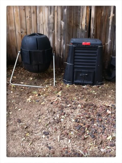 free compost, composting, gardening, go green, My composting system First in the bin for a few months then into the tumbler to be sure it is completely broken down and mixed well Now some will say my way isn t the most efficient but it works for me