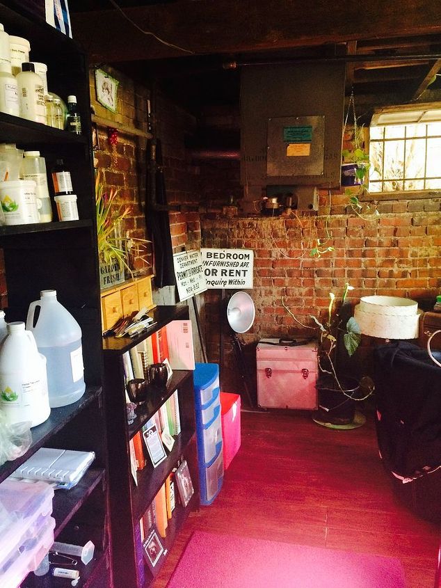 root cellar ravaged by 1869 flood becomes a beautiful lab space, garages, home improvement, shelving ideas
