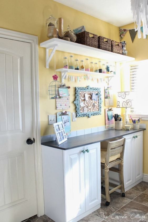 craft room reveal, craft rooms, home decor