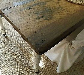 10 yard sale find antique farm table and fall tablescape, painted furniture, seasonal holiday decor, Beautiful aged wood