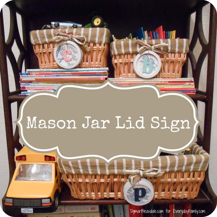 diy mason jar lid sign, crafts, mason jars, organizing, DIY Mason Jar lid Sign