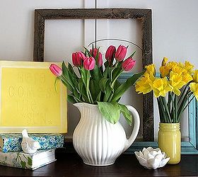 bring spring into your home with fresh flowers in your spring mantel, flowers, home decor