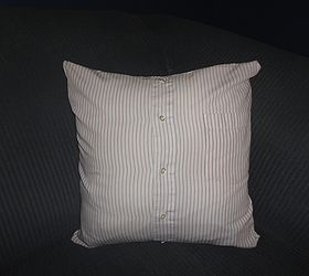dress shirt throw pillows, repurposing upcycling