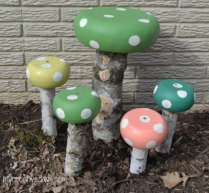 whimsical toadstools for your garden, crafts, gardening