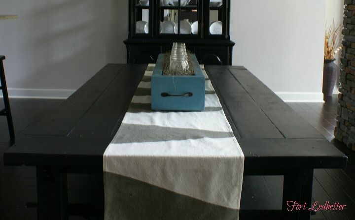 diy painters cloth table runner, crafts