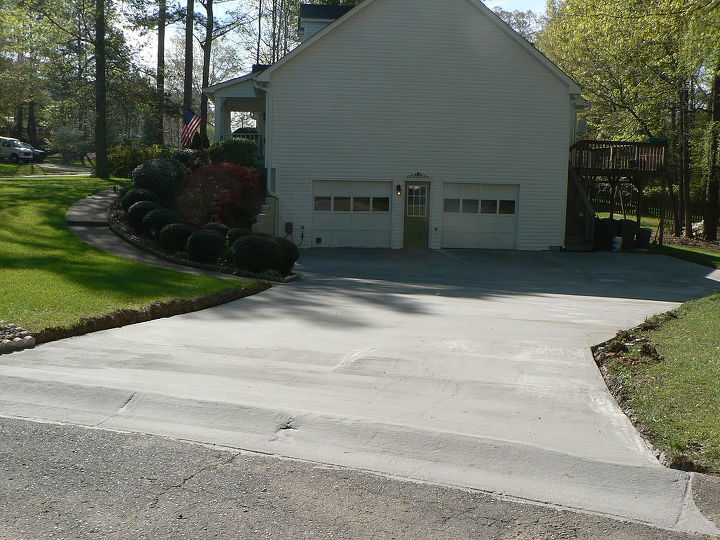 recently we posted a couple of before after pics of this driveway resurfacing, concrete masonry, curb appeal, painting, Once the overlay was installed